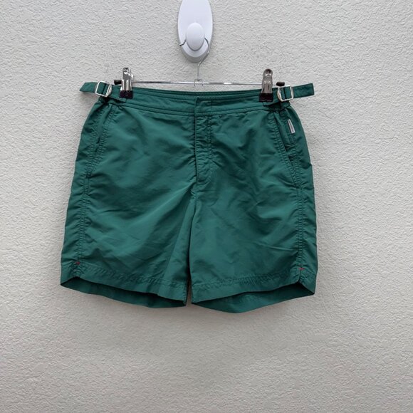 Orlebar Brown Green Polyamide Nylon Mesh Lined Swim Trunks Shorts Boys size 12 - Picture 1 of 10